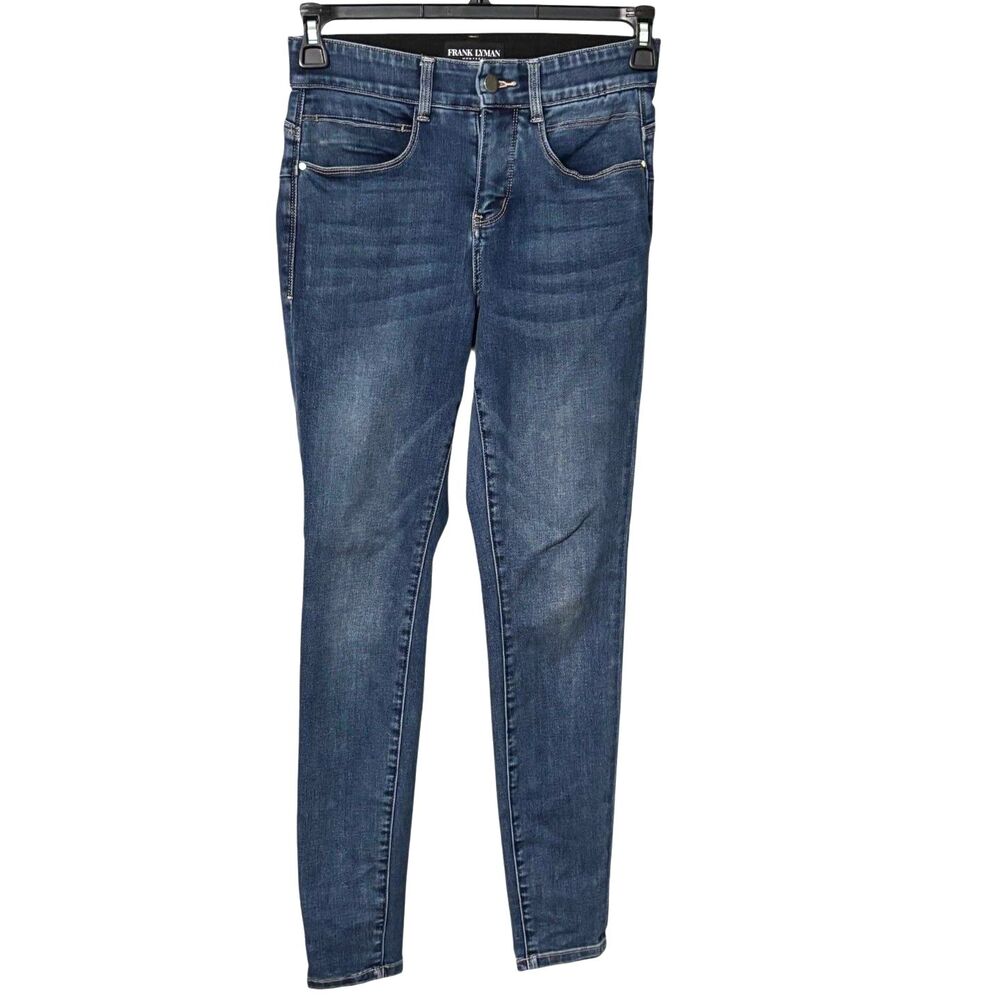 Frank Lyman Montreal Slim Straight Stretch Jeans Women Small Blue Denim